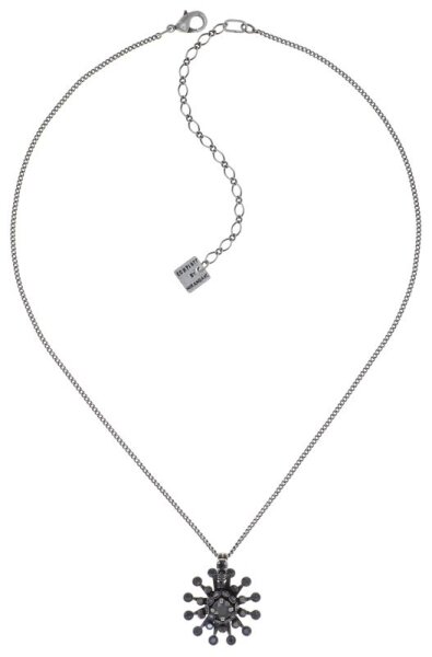 Konplott - Night Sun - black, antique silver, necklace pendant