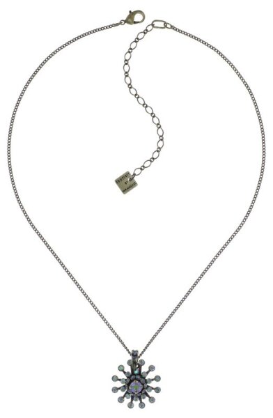 Konplott - Night Sun - green, lila, antique brass, necklace pendant