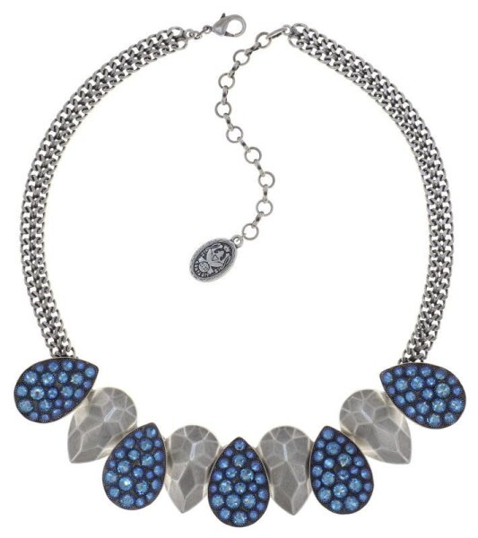 Konplott - Tears of Joy - blue, antique silver, necklace