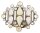 Konplott - Geisha - white, Light antique brass, ring