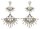 Konplott - Geisha - white, Light antique brass, earring stud dangling