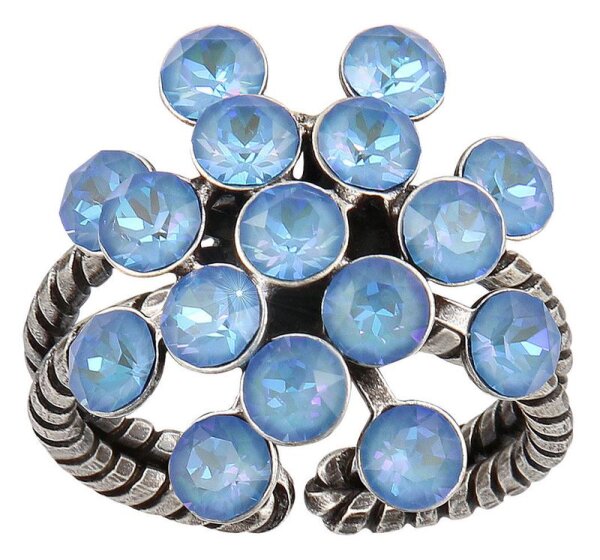 Konplott - Magic Fireball - Blau, Crystal ocean, Antiksilber, Ring