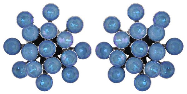 Konplott - Magic Fireball - Blau, Crystal ocean, Antiksilber, Ohrringe mit Stecker