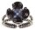 Konplott - Petit Fleur de Bloom - black, antique silver, ring