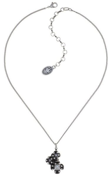 Konplott - Petit Fleur de Bloom - white, antique silver, necklace pendant