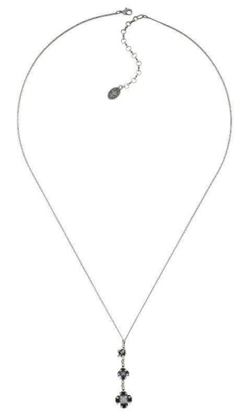 Konplott - Petit Fleur de Bloom - white, antique silver, necklace pendant, long