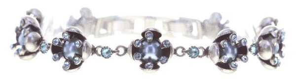 Konplott - Petit Fleur de Bloom - blue, antique silver, bracelet