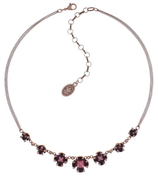 Konplott - Petit Fleur de Bloom - Rosa, helles Antikkupfer, Halskette