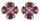 Konplott - Petit Fleur de Bloom - pink, Light antique copper, earring stud