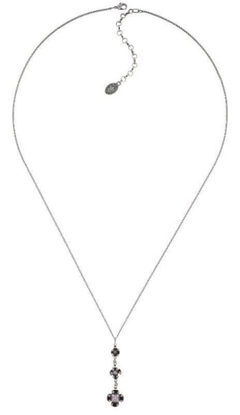 Konplott - Petit Fleur de Bloom - beige, antique silver, necklace pendant, long