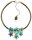 Konplott - Flower Zumzum - Blau, Grün, Lila, Antikmessing, Halskette