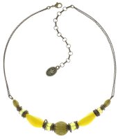 Konplott - Tropical Candy - Gelb, Antikmessing, Halskette