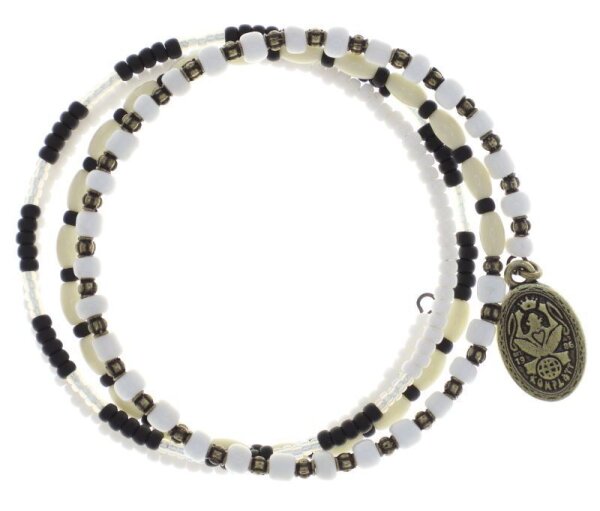 Konplott - Massai Goes Fishing - domino, antique brass, bracelet spiral