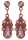 Konplott - Mandala - pink, orange, antique copper, earring stud dangling