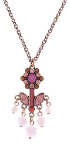 Konplott - Mandala - pink, orange, antique copper, necklace pendant