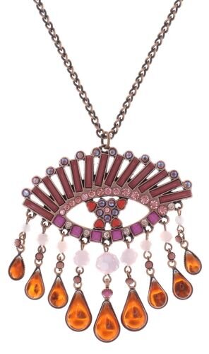 Konplott - Mandala - Rosa, Orange, Antikkupfer, Halskette mit Anhänger
