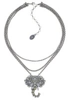 Konplott - Mandala - Weiß, Antiksilber, Halskette