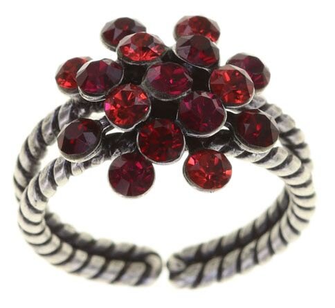 Konplott - Magic Fireball - Rubinic, Red, antique silver, ring mini