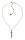 Konplott - Jumping Baguette - Shadow Light, Grey, antique brass, necklace pendant