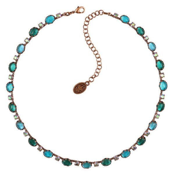 Konplott - Mary Queenof Scots - Blue Flame, Blue, antique copper, necklace