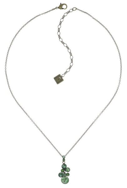 Konplott - Water Cascade - Frogging, Green, antique brass, necklace pendant