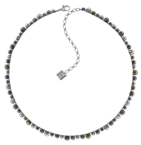 Konplott - Water Cascade - Meteor, black/brown, antique silver, necklace