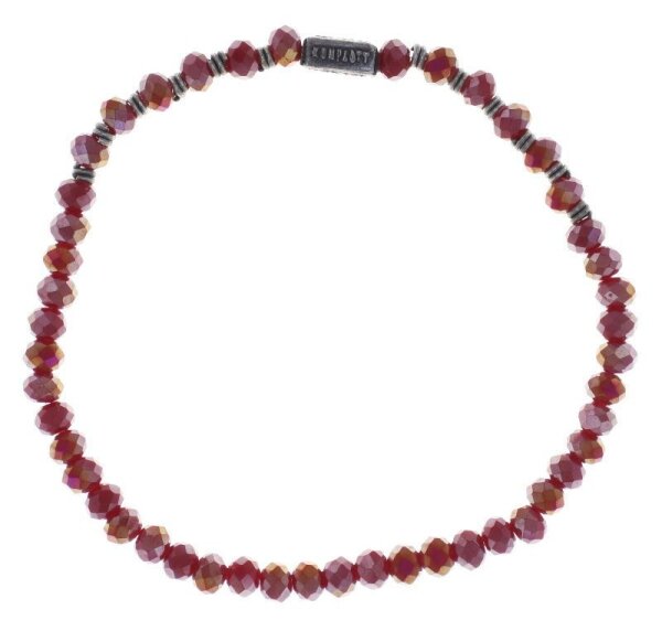 Konplott - Petit Glamour dAfrique - red, antique silver, bracelet elastic
