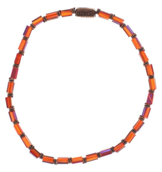 Konplott - Petit Glamour dAfrique - red, antique copper, bracelet elastic