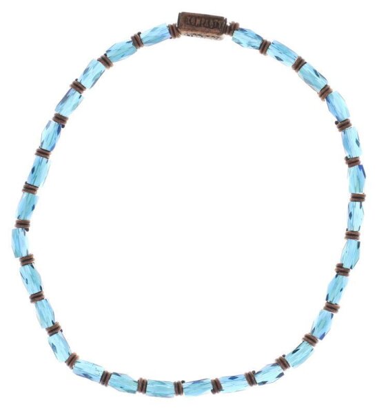 Konplott - Petit Glamour dAfrique - blue, antique copper, bracelet elastic