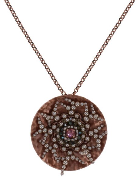 Konplott - Soul of Thorns - Sunset, BrownLight antique copper, necklace pendant, long
