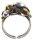 Konplott - Petit Glamour - Meteor, black/brown, antique silver, ring