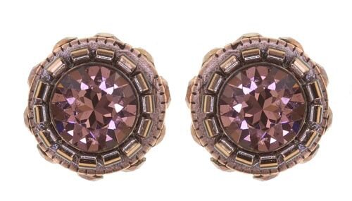 Konplott - African Glam - pink, antique copper, earring stud