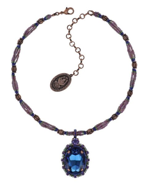 Konplott - African Glam - Dark Aquamarine, Blueantique copper, necklace