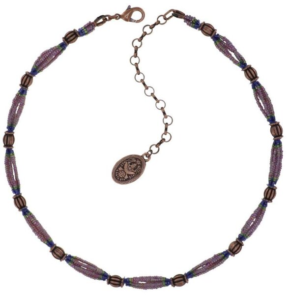 Konplott - African Glam - Dark Aquamarine, Blue, antique copper, necklace