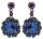 Konplott - African Glam - Dark Aquamarine, Blueantique copper, earring stud dangling