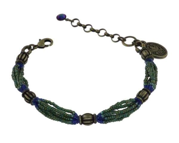 Konplott - African Glam - Light Tourmaline, Green, antique brass, bracelet