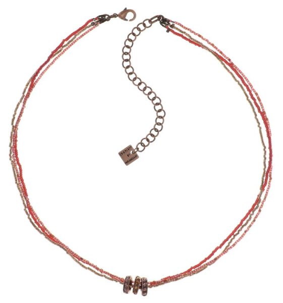 Konplott - African Glam - Soft Rosalind, Pink, Brownantique silver, necklace