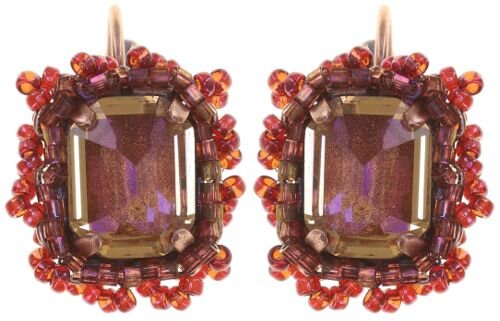 Konplott - African Glam - Soft Rosalind, Pink, Brownantique silver, earring eurowire