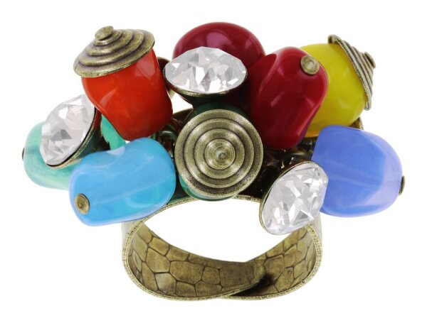 Konplott - Candycal - multi, Light antique brass, ring