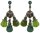 Konplott - Candycal - green, Light antique brass, earring stud dangling