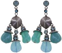 Konplott - Candycal - blue, Light antique silver, earring...