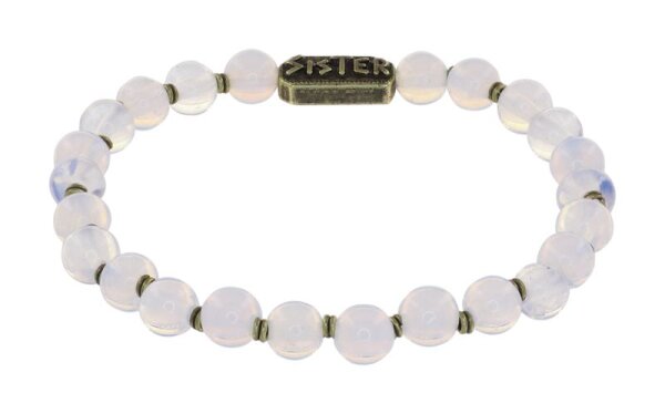 Konplott - Speechless - Angel White, white, Light antique brass, bracelet elastic