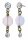 Konplott - Daily Desire - Angel White, white, Light antique brass, earring stud dangling