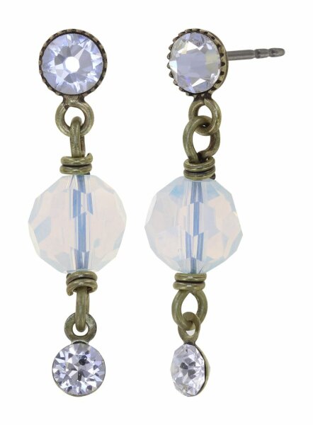 Konplott - Daily Desire - Angel White, white, Light antique brass, earring stud dangling