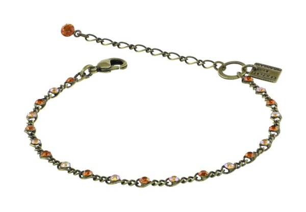Konplott - Magic Fireball MINI - Tangerine, orange, antique brass, bracelet mini