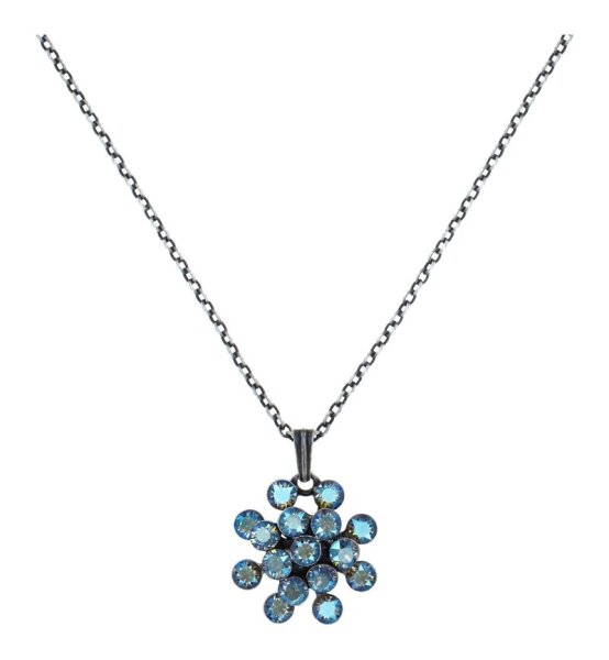 Konplott - Magic Fireball MINI - Gleaming Grey, blue, antique silver, necklace pendant mini