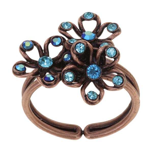 Konplott - Lovely Lucy - Lagoon Turquoise, blue, antique copper, ring