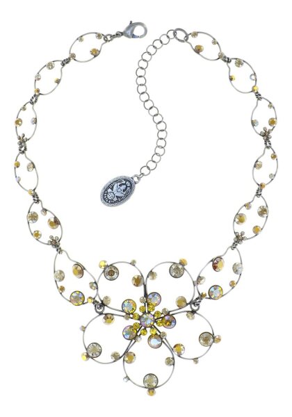 Konplott - Lovely Lucy - Liquid Sunshine, yellow, antique silver, necklace