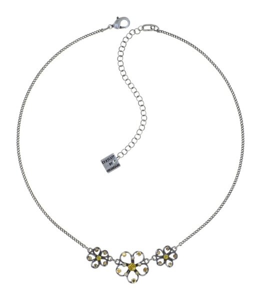 Konplott - Lovely Lucy - Liquid Sunshine, yellow, antique silver, necklace