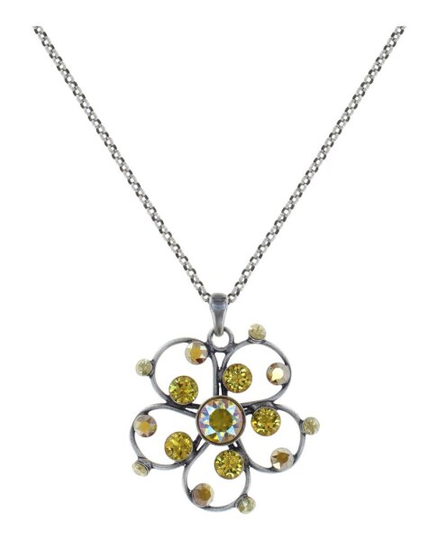 Konplott - Lovely Lucy - Liquid Sunshine, yellow, antique silver, necklace pendant